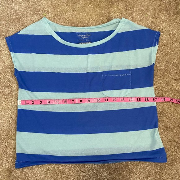 American Eagle XS Striped Crop Top - Picture 2 of 5